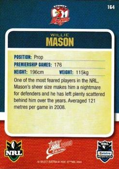 2009 Select Classic #164 Willie Mason Back